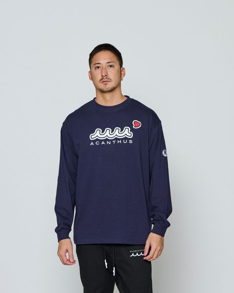 ☆先行予約☆ muta MARINE × ACANTHUS / スイートエクストラロゴロングスリーブTEE / Sweet Extra Logo L/S Tee / NAVY 【MA2698】