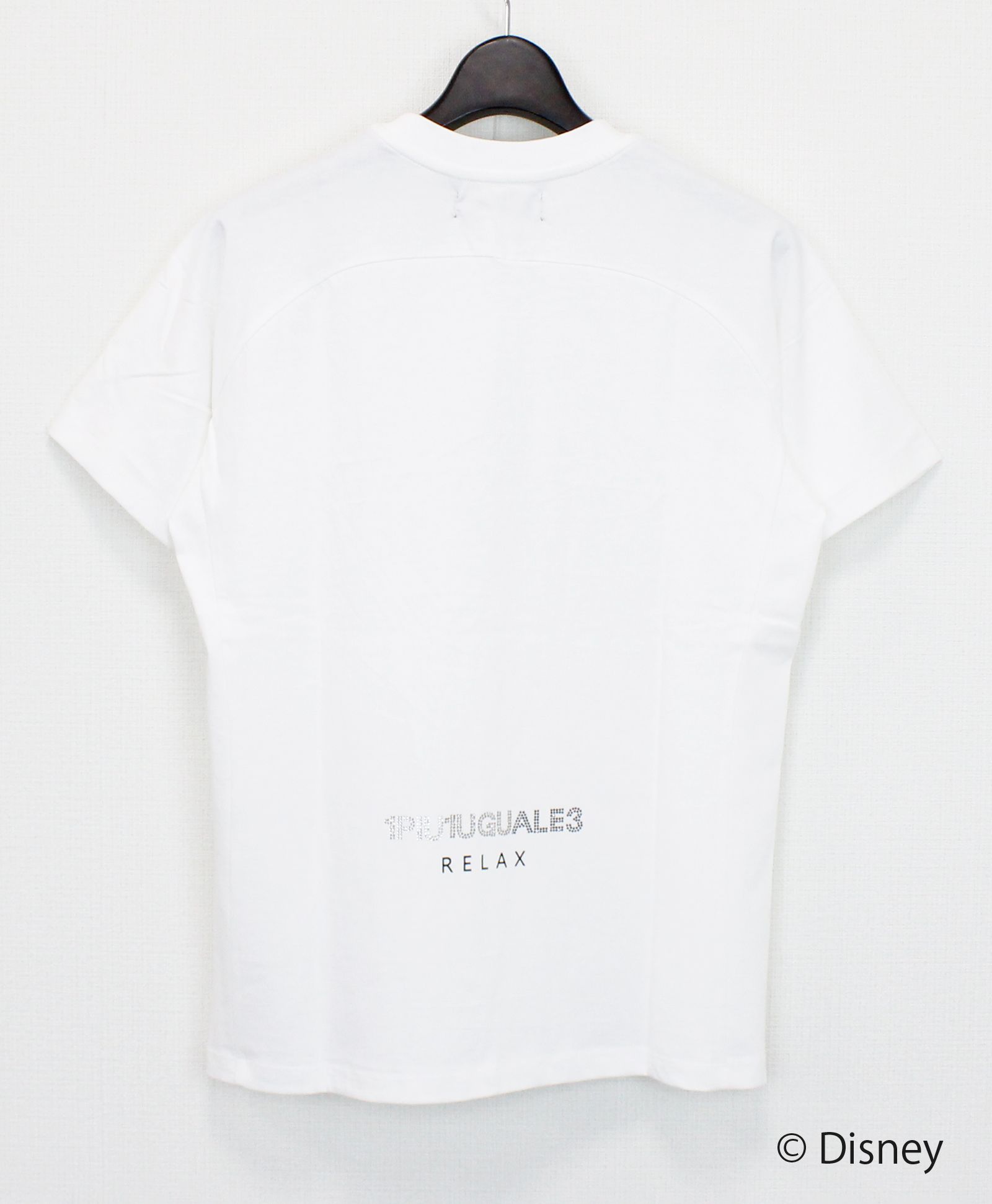 【ミッキーマウス】【ミッキーマウス】グラデーションラインストーン半袖Tシャツツ / ホワイト【UST-25136】