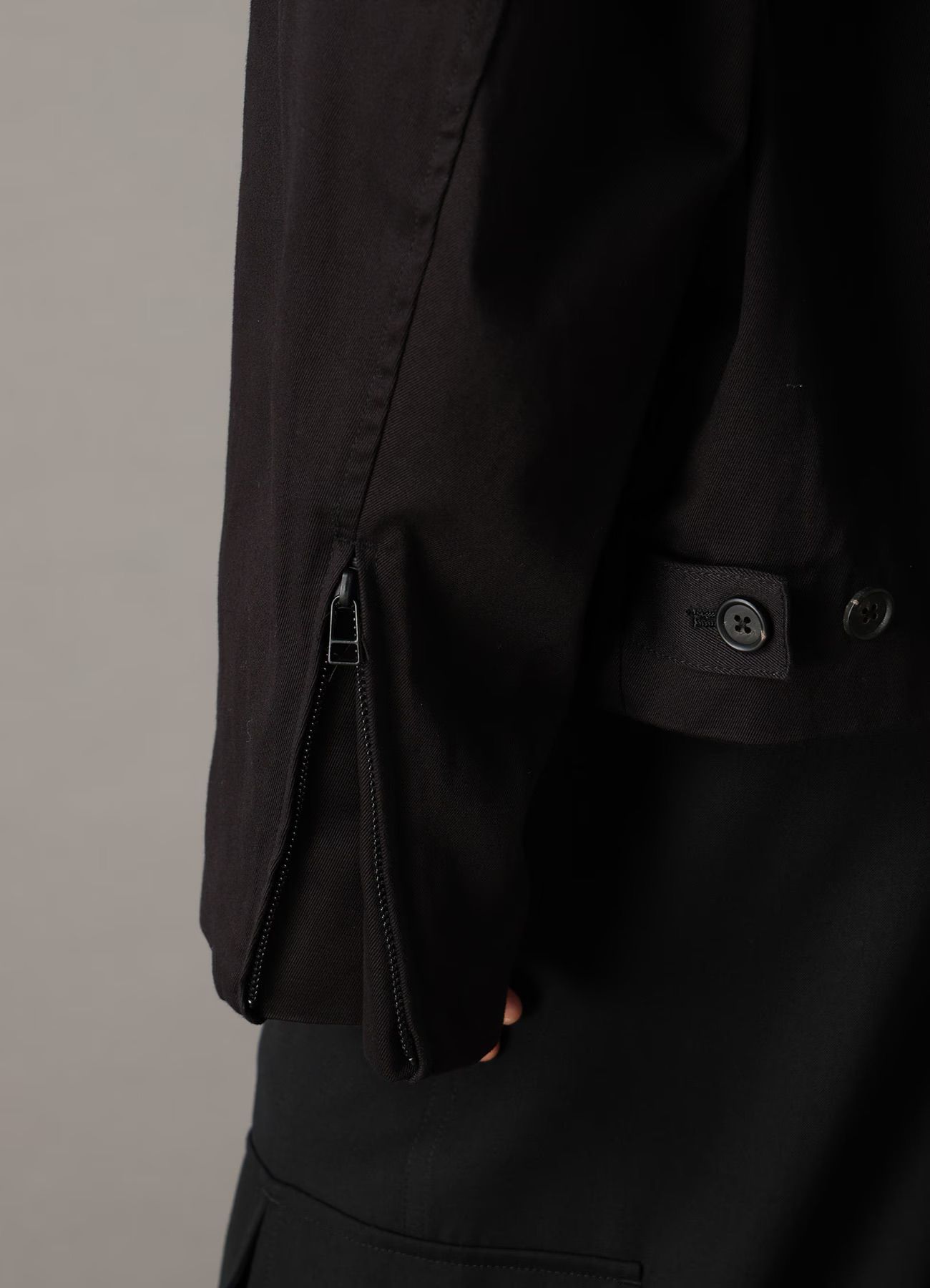 WHIPCORD LILY EMBROIDERED SOUVENIR JACKET / BLACK x BEIGE [GQ-J06-032-1]