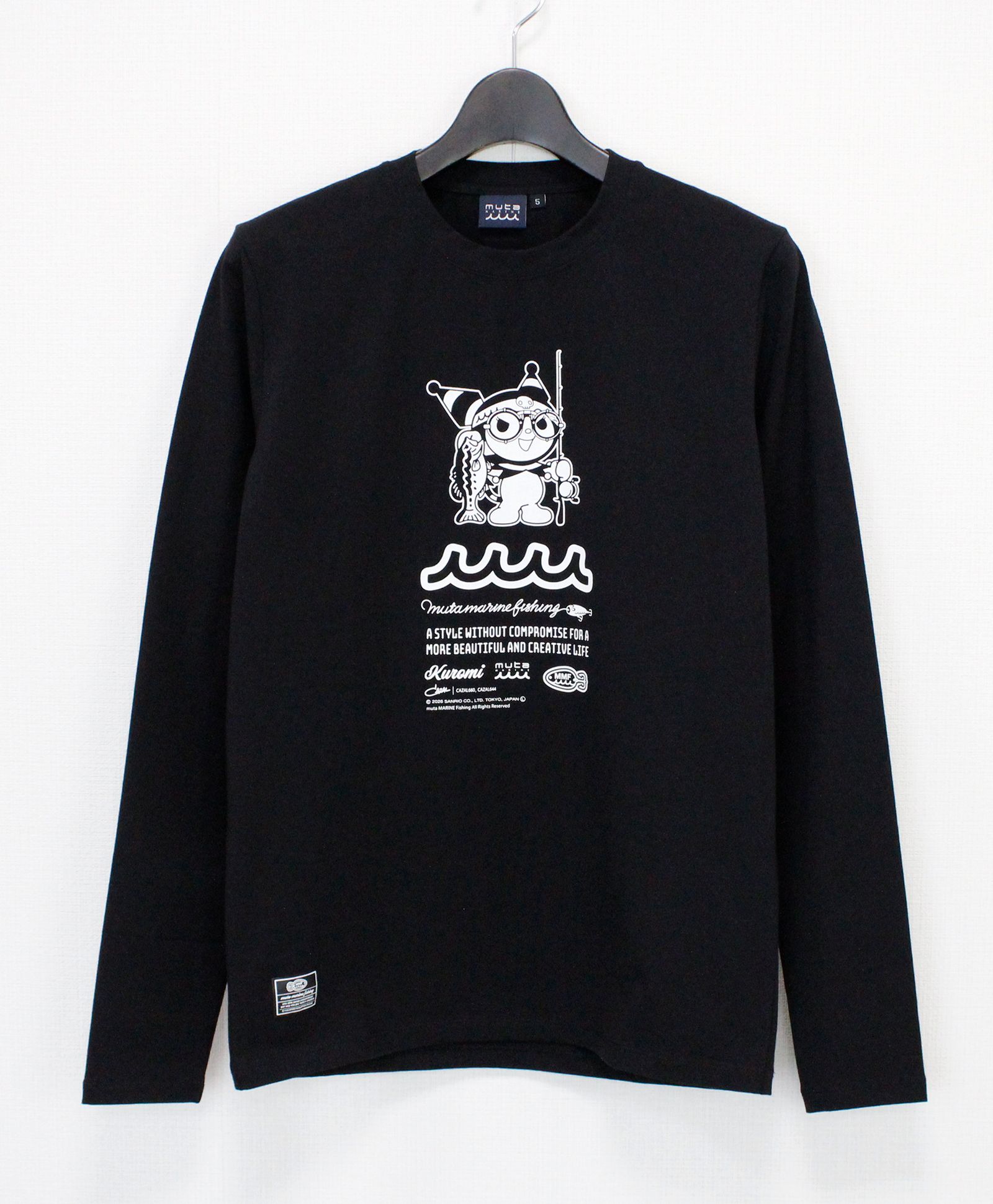 Kuromi × muta MARINE Fishing ストレッチロングスリーブTシャツ / ブラック [MFMP-434779]