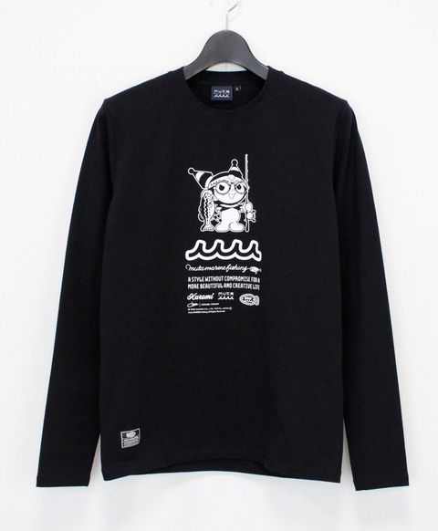 Kuromi × muta MARINE Fishing ストレッチロングスリーブTシャツ / ブラック [MFMP-434779]