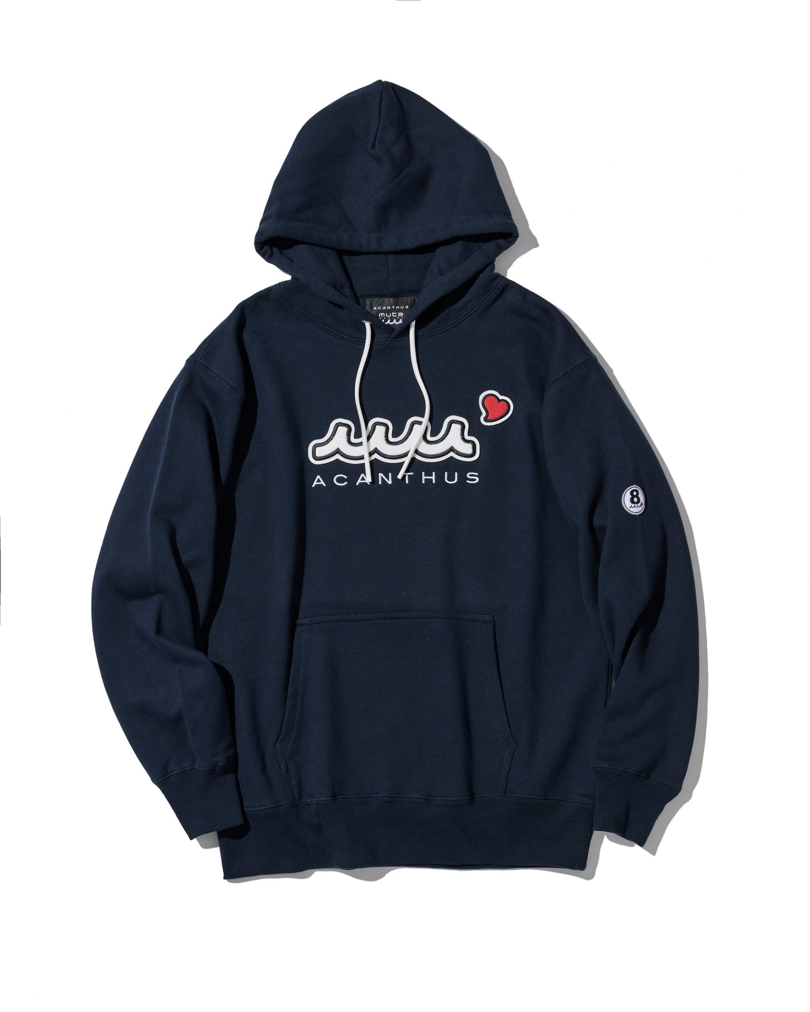 ☆先行予約☆ muta MARINE × ACANTHUS / スイートエクストラロゴフーディー / パーカー / Sweet Extra Logo Hoodie / NAVY 【MA2697】