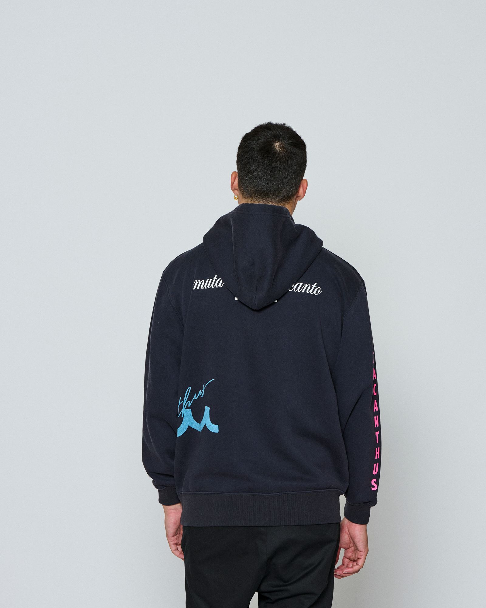 ☆先行予約☆ muta MARINE × ACANTHUS / テストプリントフーディー /パーカー / Test Print Hooded Sweatshirt / NAVY 【MA2656】