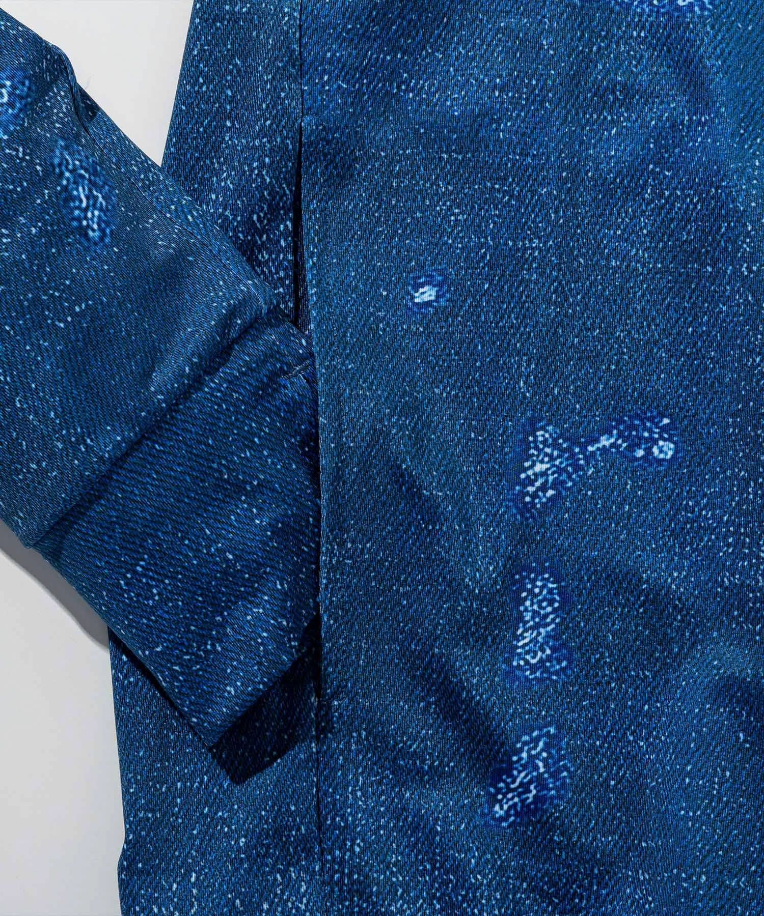 ダメージデニムラッシュガードパーカー / インディゴ【USO-26043】