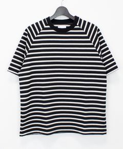ボーダースピンドルTシャツ / ブラック【311089】