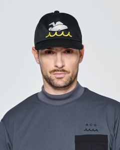 ☆先行予約☆muta MARINE × ACANTHUS  / サーフマンメッシュキャップ /  Surf Man Mesh Cap / BLACK【MA2720】