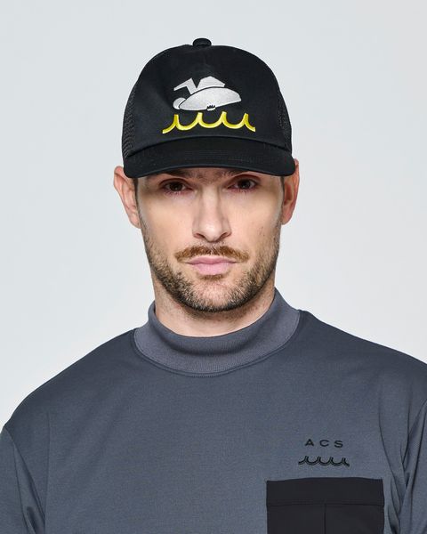 ☆先行予約☆muta MARINE × ACANTHUS  / サーフマンメッシュキャップ /  Surf Man Mesh Cap / BLACK【MA2720】