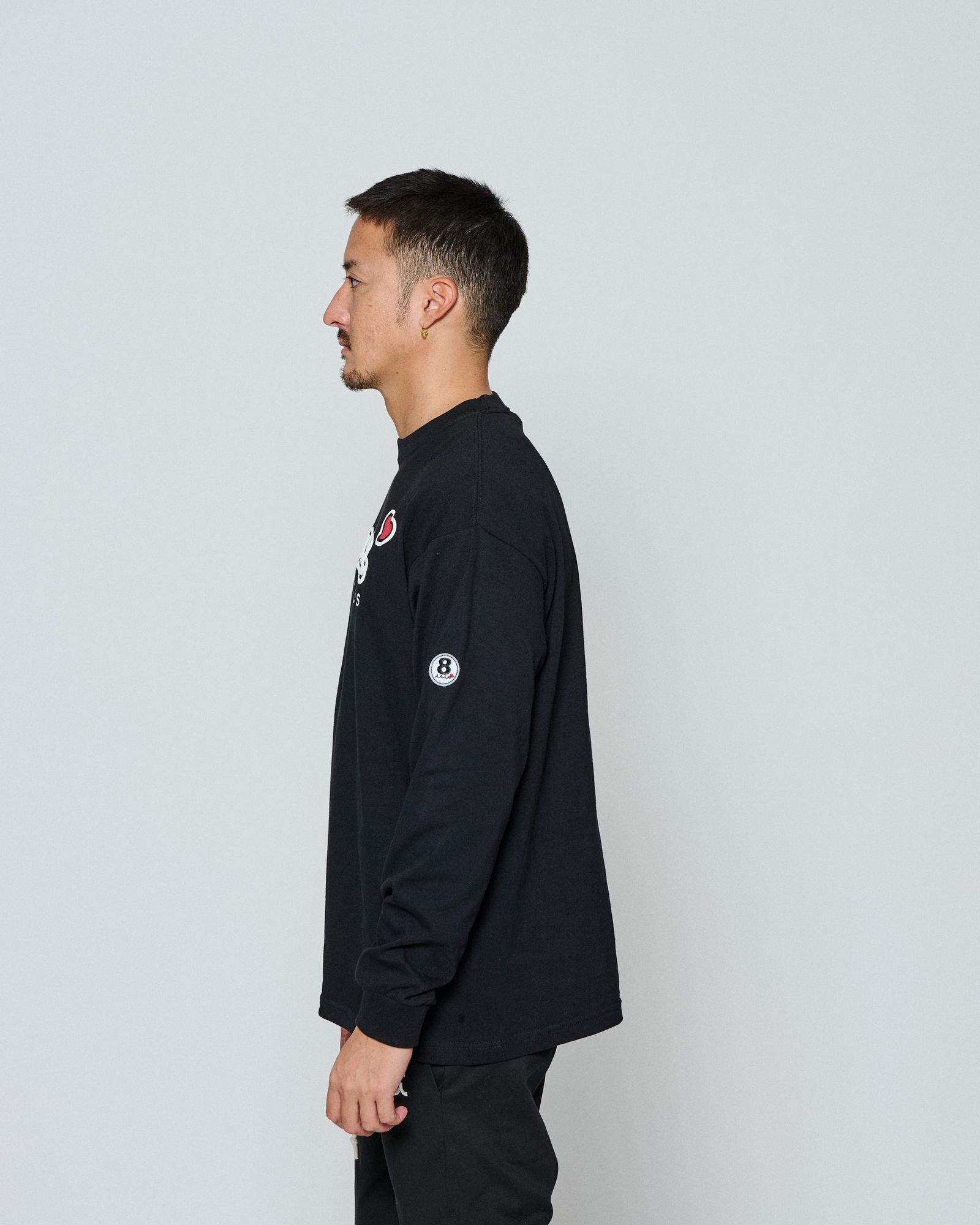 ☆先行予約☆ muta MARINE × ACANTHUS / スイートエクストラロゴロングスリーブTEE / Sweet Extra Logo L/S Tee / BLACK 【MA2698】