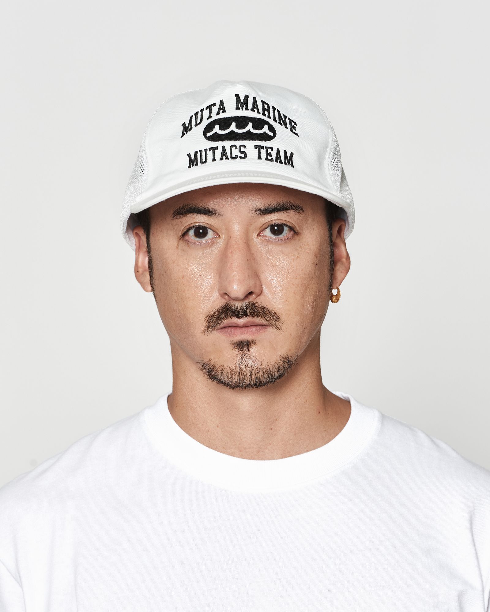 ☆先行予約☆muta MARINE × ACANTHUS  / カレッジロゴメッシュキャップ / College Logo Mesh Cap / WHITE 【MA2622】
