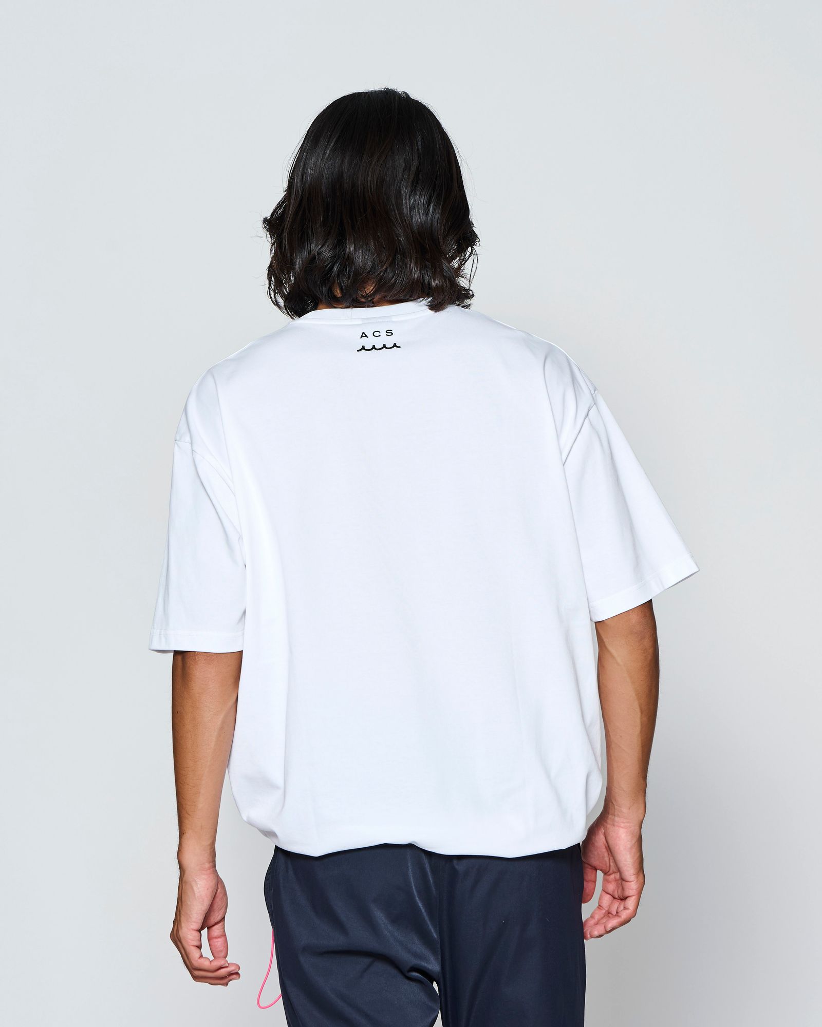 ☆先行予約☆muta MARINE × ACANTHUS  / ドローコード付きポケットTシャツ /  Drawstring Pocket Tee / WHITE【MA2724】