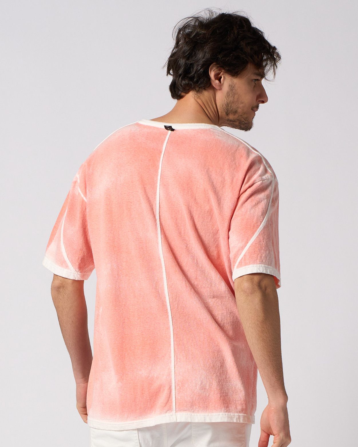 ☆先行予約☆ スプレー加工カットソー /  back-spray dye S/S / FADE ORANGE [7135 cj75i]