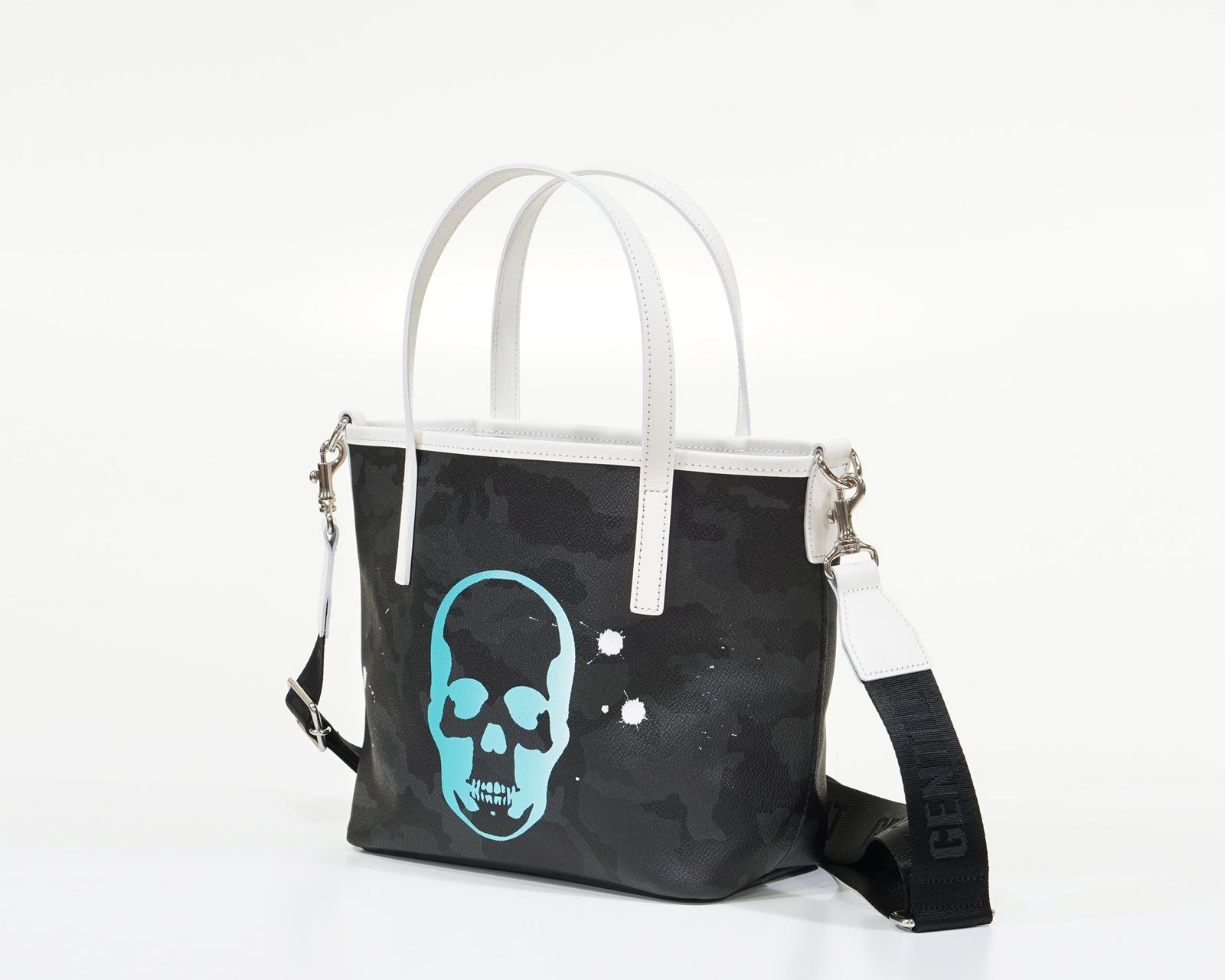 ☆予約商品☆GENTIL BANDIT 14th Anniv. Ltd トートバッグPM / ブラックカモ×ホワイト（スカル） [GBLP14-PM-BWS]