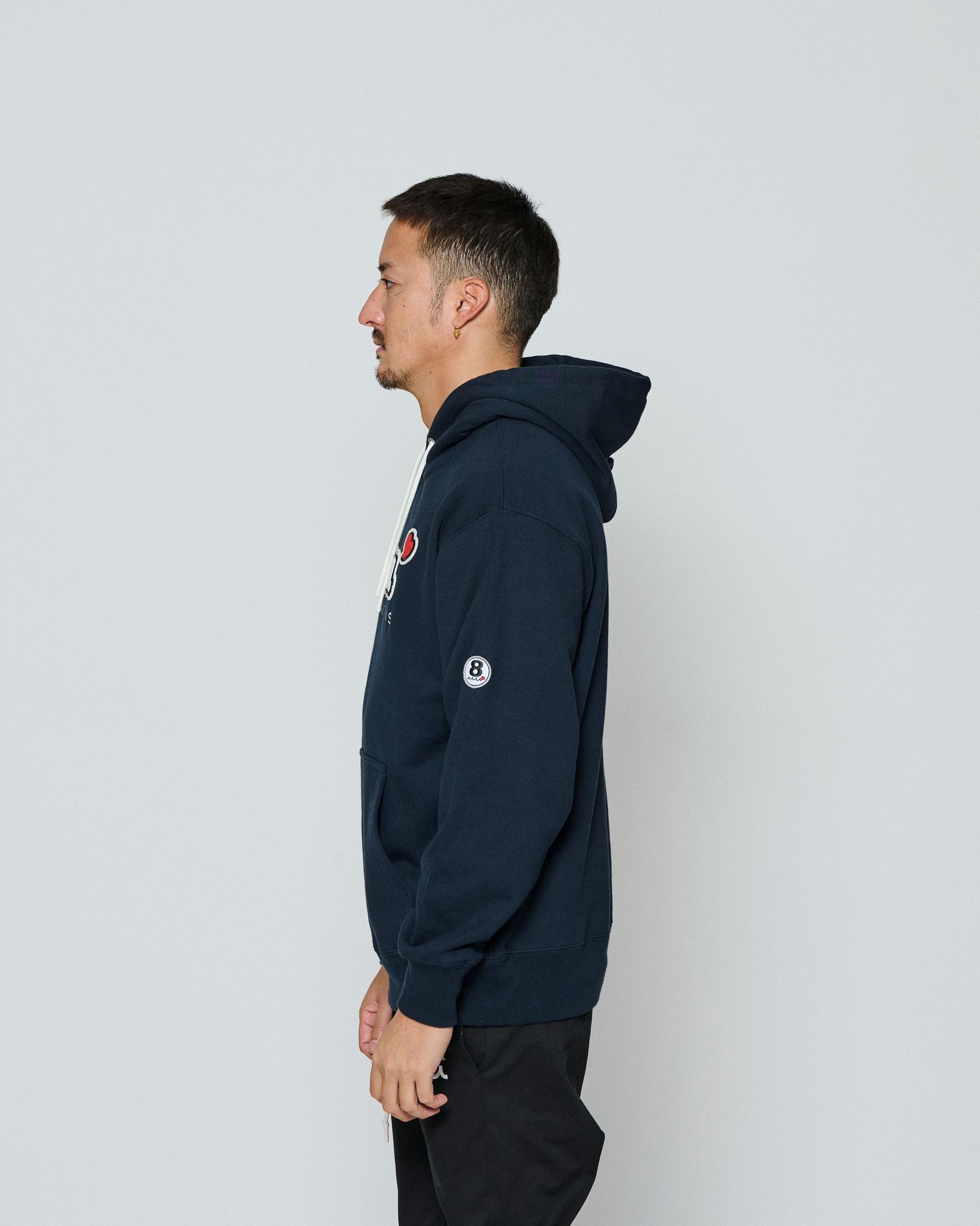 ☆先行予約☆ muta MARINE × ACANTHUS / スイートエクストラロゴフーディー / パーカー / Sweet Extra Logo Hoodie / NAVY 【MA2697】