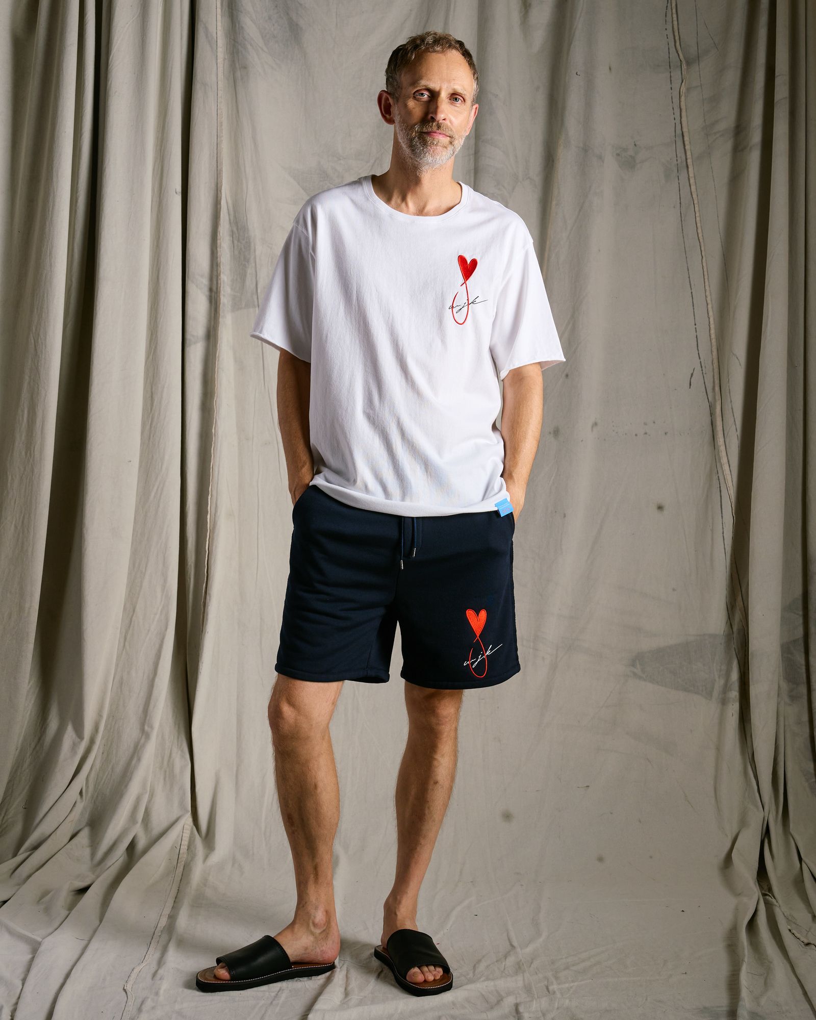 ☆先行予約☆Maison Honoré Paris× wjk  / ハートフィッシュフレンチテリーショーツ / heart fish dry french terry shorts / navy【505 hw03k】