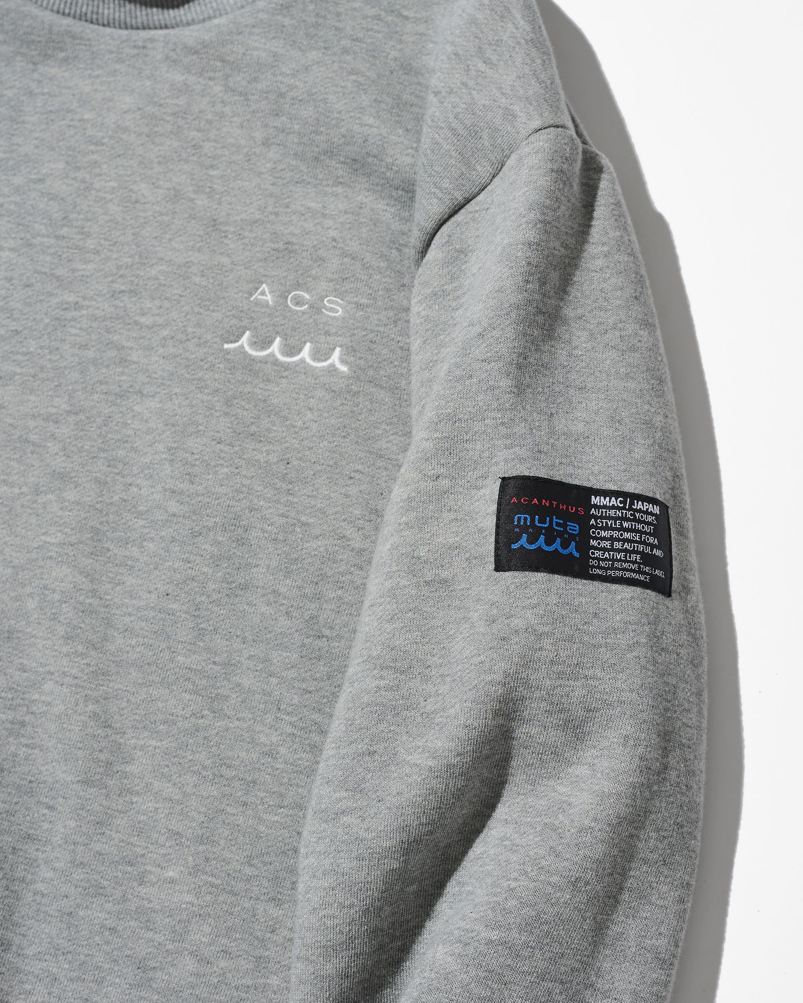 ☆先行予約☆ muta MARINE × ACANTHUS / モックネックスウェット / Mockneck Sweatshirts / GREY 【MA2655】