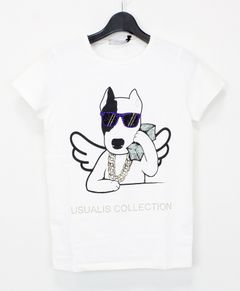 ラインストーン S/S Tシャツ / ホワイト [UC31-9795]
