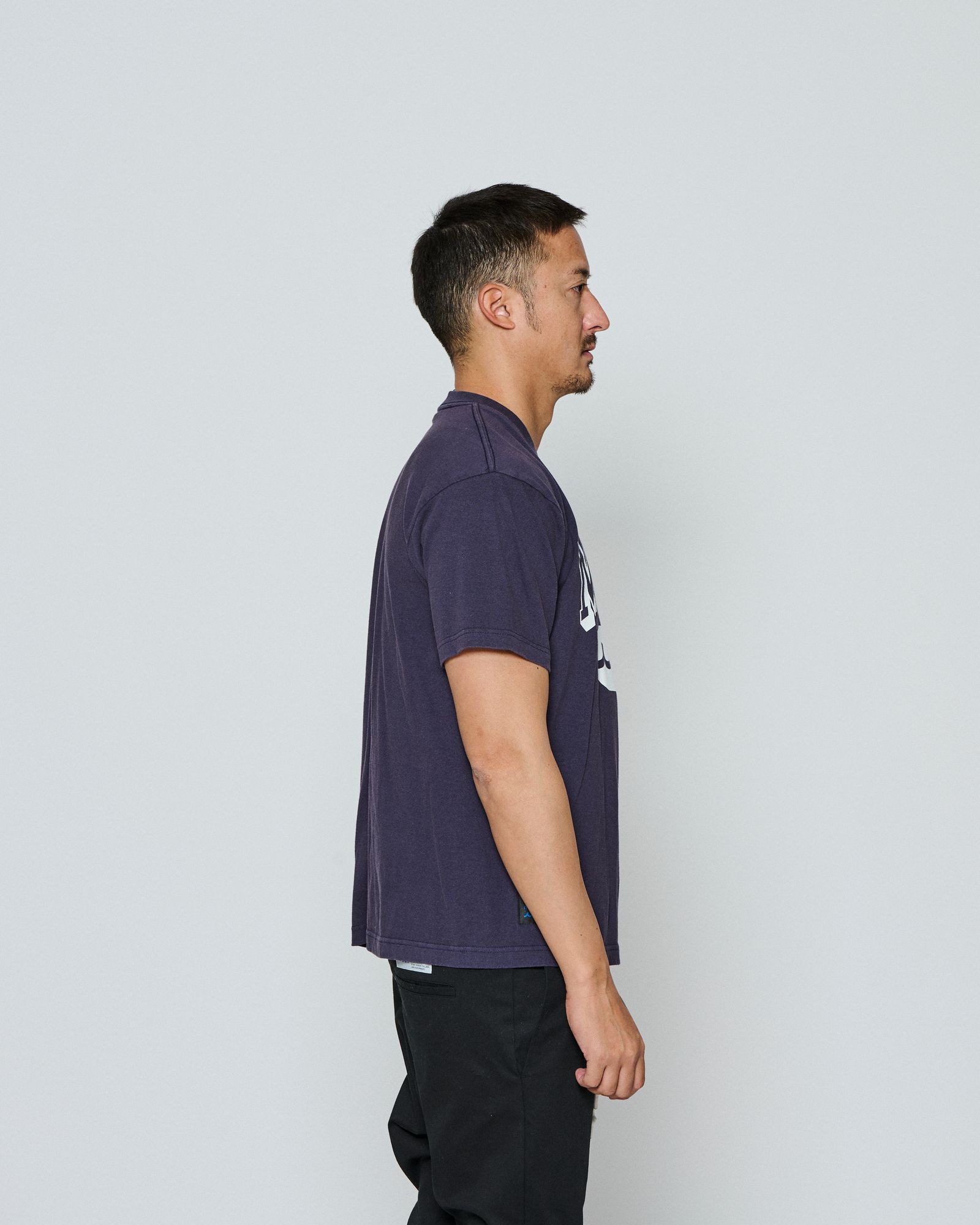 ☆先行予約☆ muta MARINE × ACANTHUS / カレッジロゴTシャツ / Shadow College Logo Tee / NAVY 【MA2662】