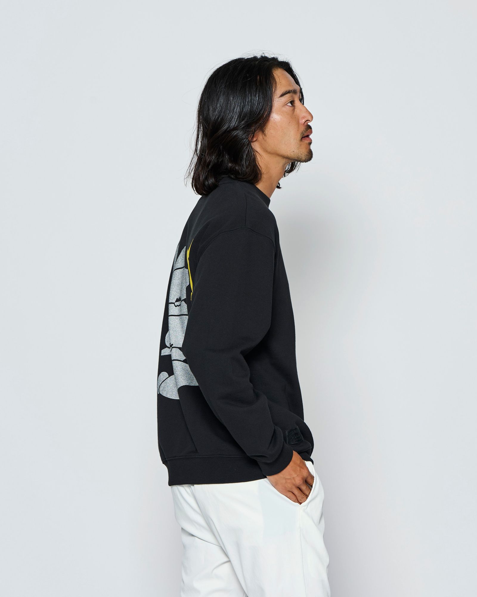☆先行予約☆muta MARINE × ACANTHUS  / サーフマンクルーネックスウェット / トレーナー /  Surf Man Crewneck / BLACK【MA2713】
