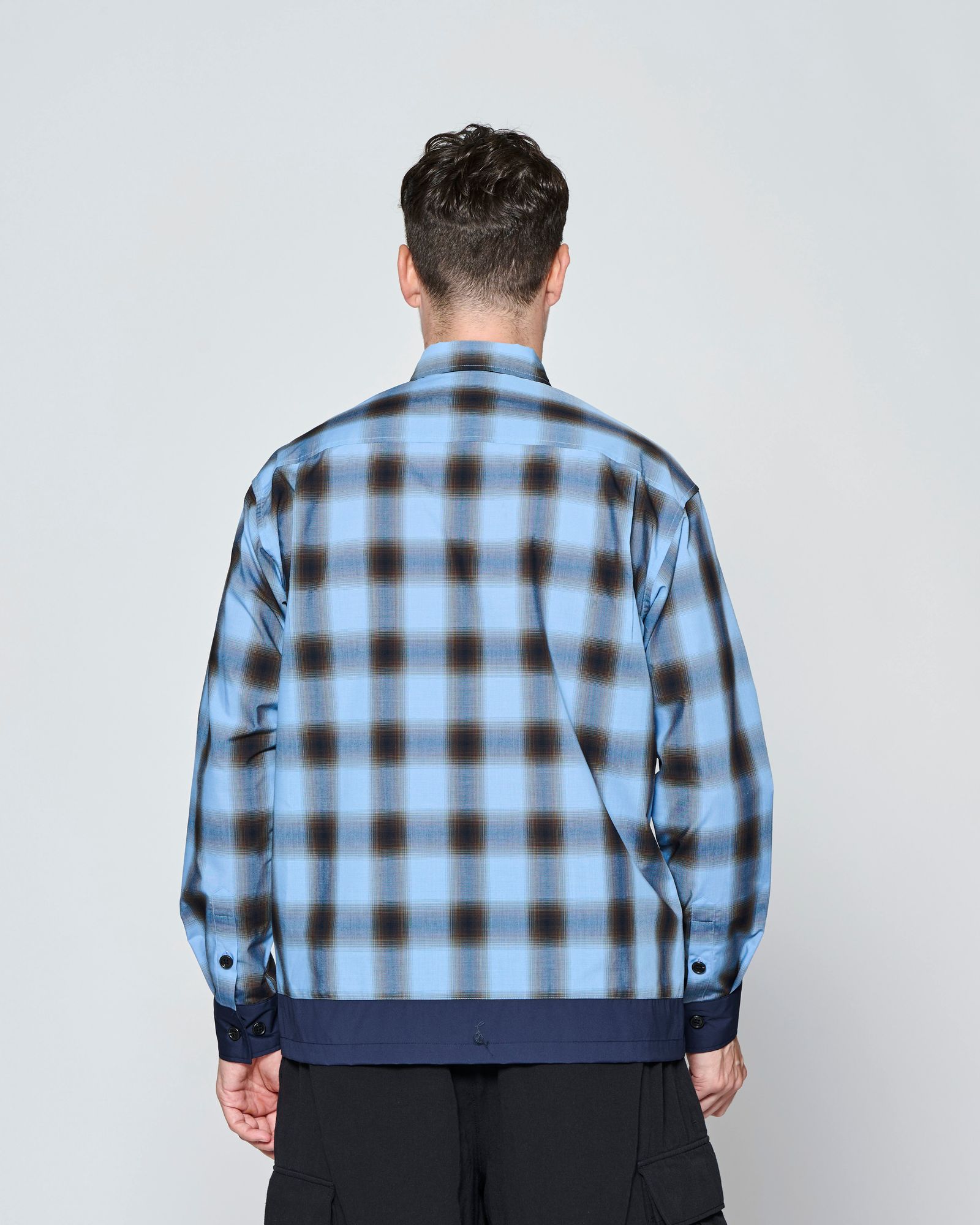 ☆先行予約☆ カラースイッチ チェックシャツ  /  Color Switching Check Shirt / BLUE CHECK 【SH2701】