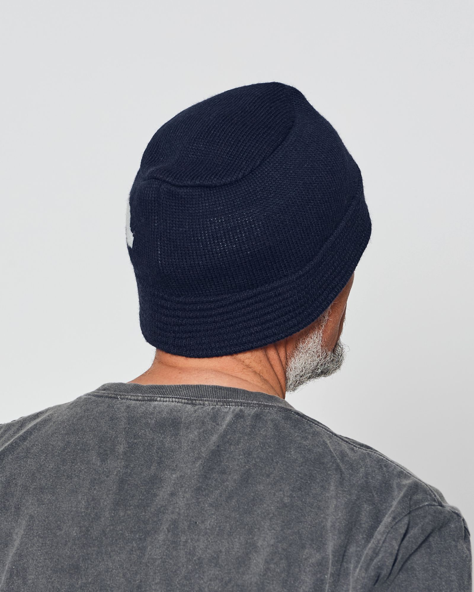 ☆先行予約販売2025年10月下旬～11月下旬頃入荷予定☆ ACANTHUS × muta MARINE / muta Wave Logo Knit Bucket Hat / ニットバケットハット / NAVY 【MA2543】