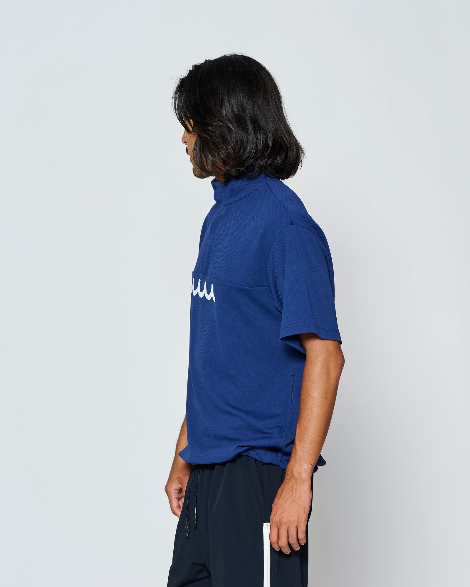 ☆先行予約☆muta MARINE × ACANTHUS  / スタンドカラーS/Sトップ /  Stand Collor S/S Top / NAVY【MA2709】