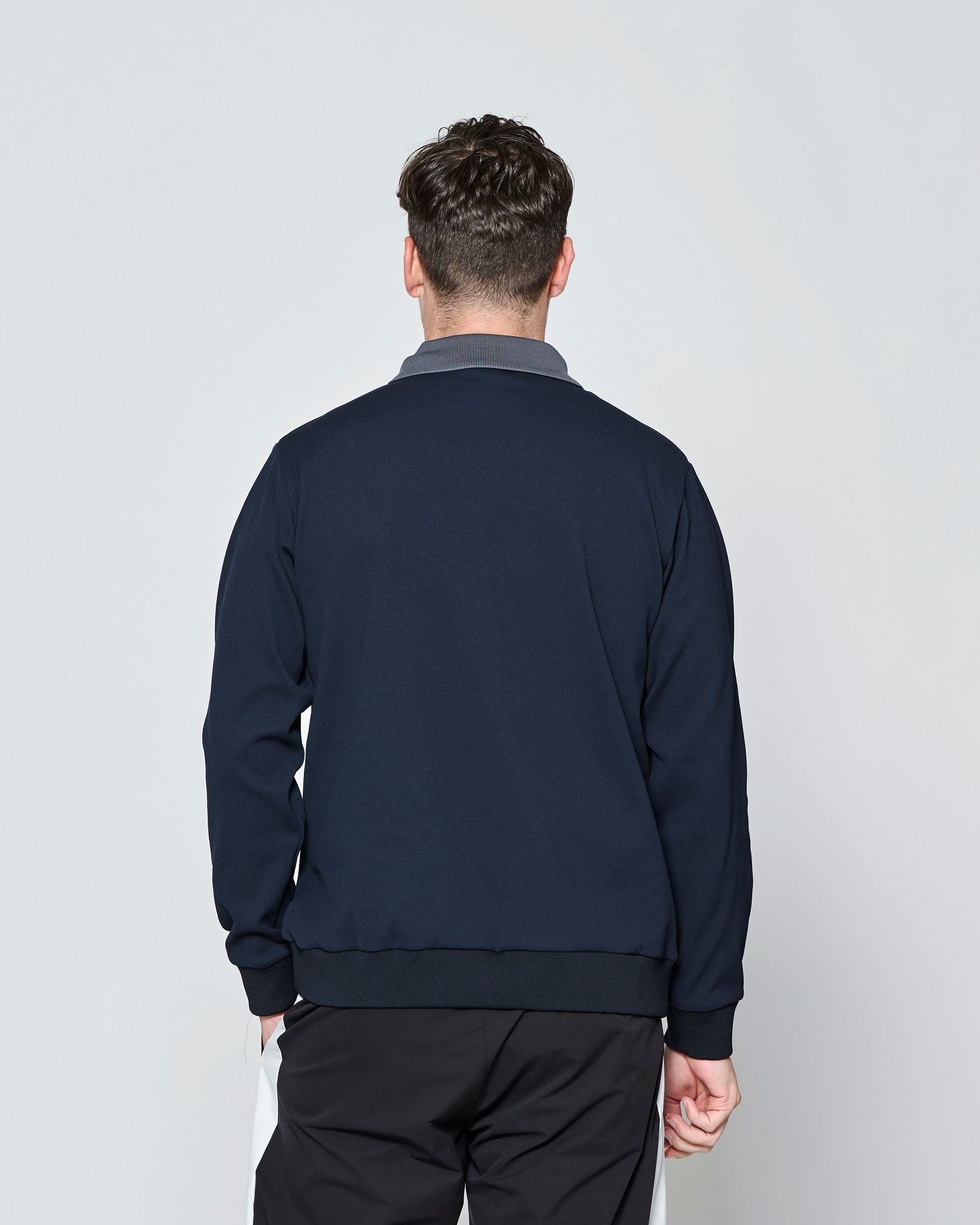 ☆先行予約☆muta MARINE × ACANTHUS  / ポロクルーネックスウェット /  Polo Crewneck / BLACK【MA2710】