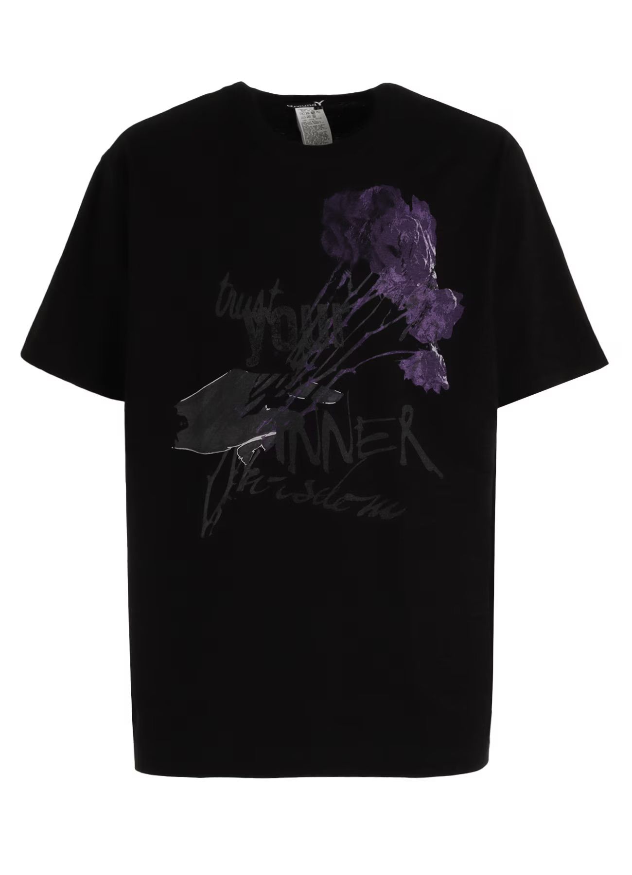 JERSEY ROSE AND HANDS T-SHIRT / BLACK [GK-T78-070-2]