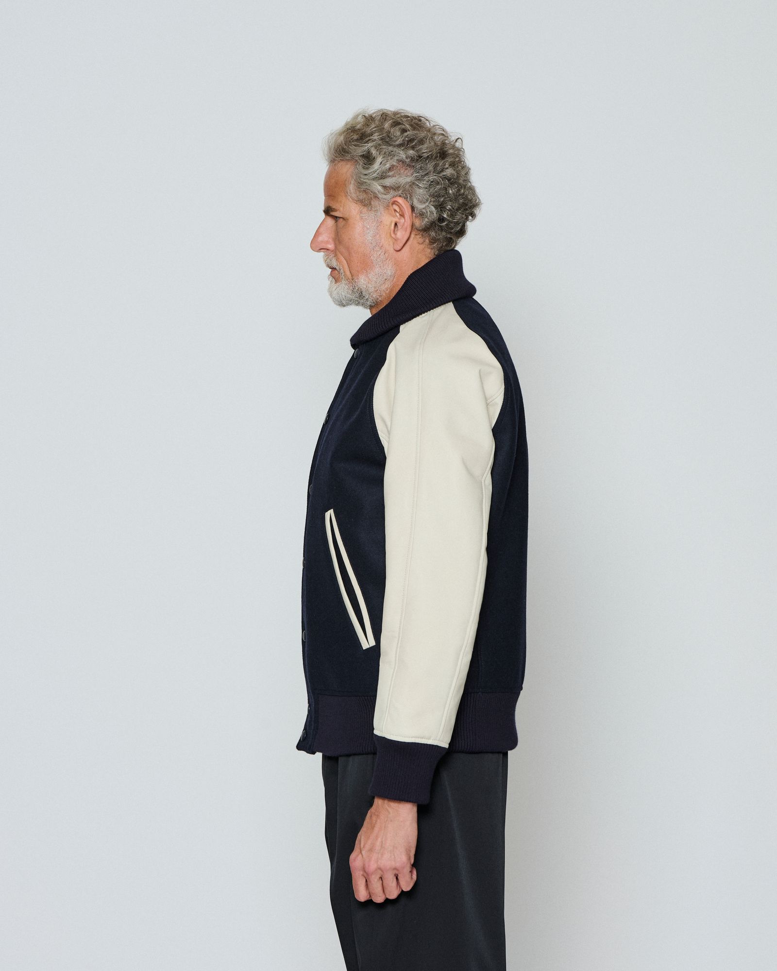 ☆先行予約販売☆  Studium Jacket / スタジアムジャケット / NAVY WHITE 【ST2301】