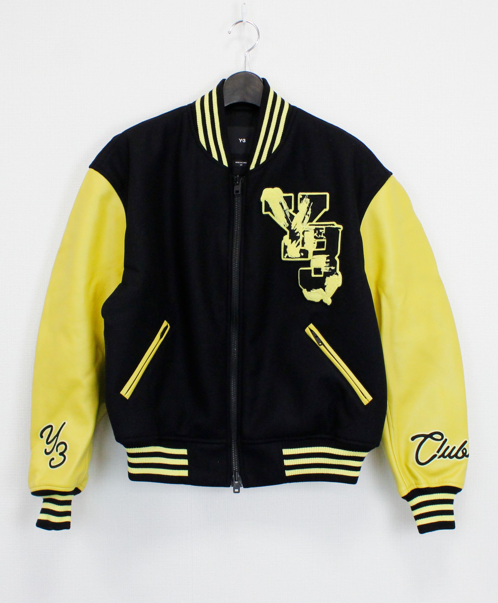 Y-3 - スタジャン / Y-3 LETTERMAN JACKET / BLACK x BRANCH YELLOW ...