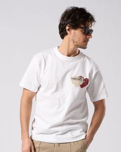 ☆先行予約☆ バンダナ パネル TハートTシャツ / bandana panel heart T / WHITE x RED [7402 cj51i]