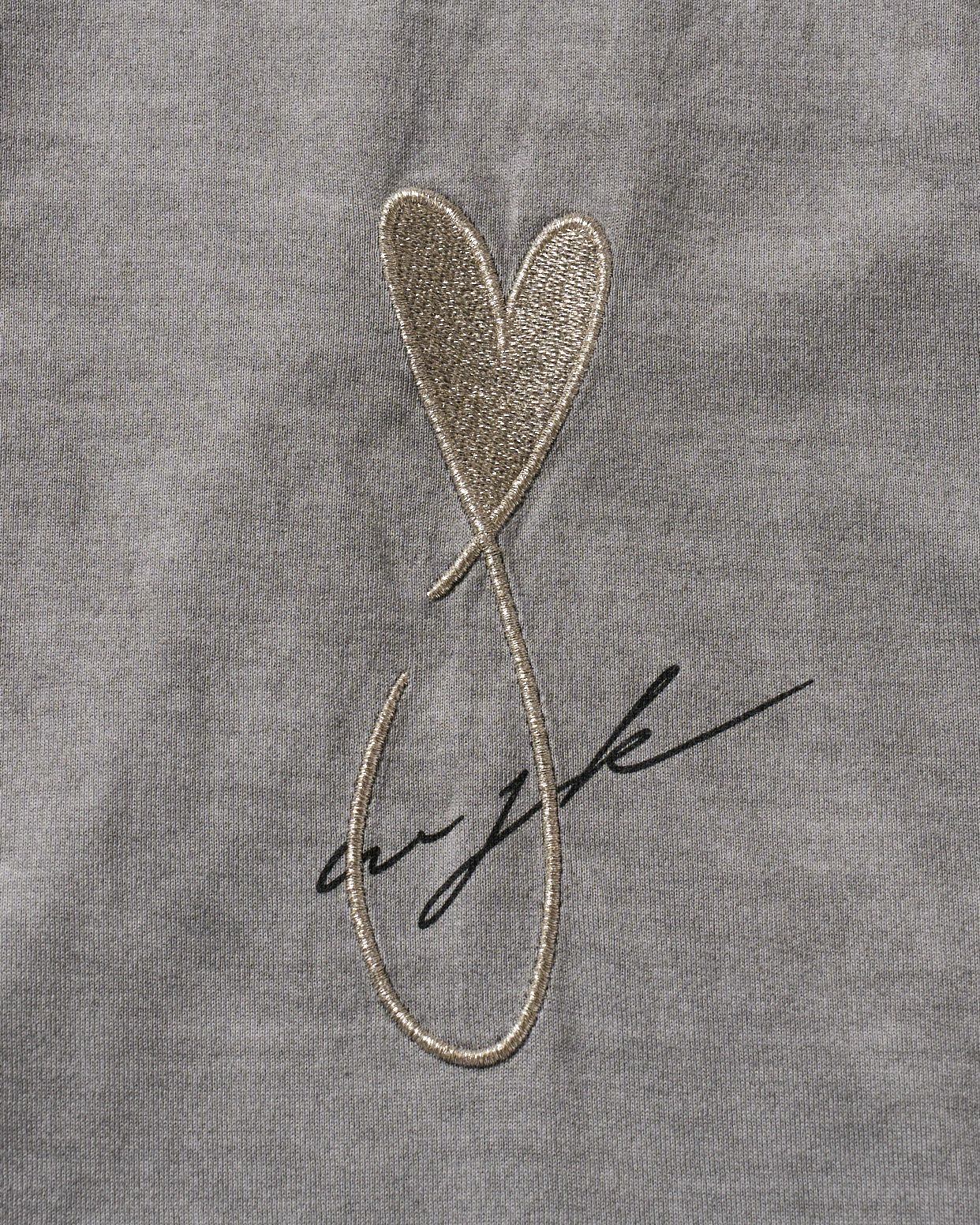 ☆先行予約☆Maison Honoré Paris× wjk  / ハートフィッシュ カットオフ 半袖Tシャツ / heart fish cut-off S/S / l.gray×silver【710 hw01k】