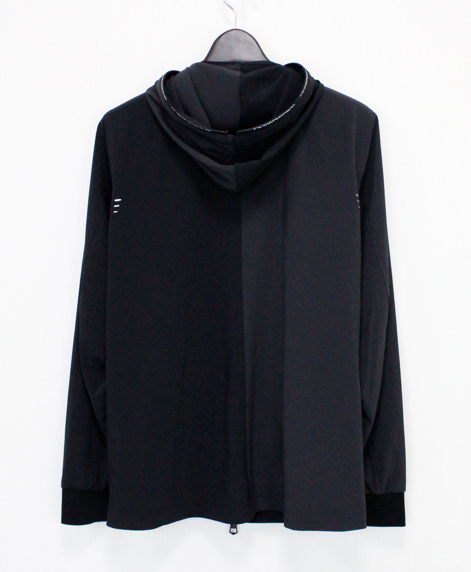 バイカラーランニングパーカー / ブラック【USO-26034】