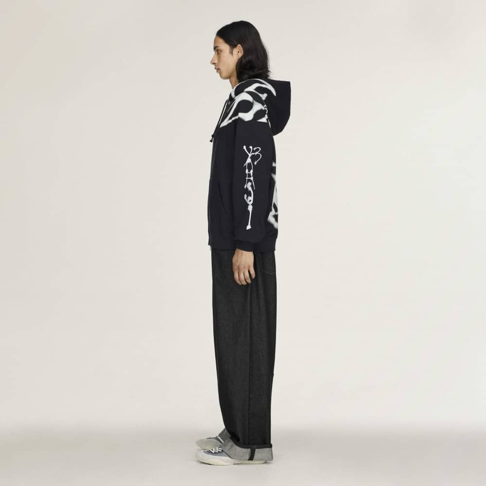 ジップパーカー / チト グラフィック フレンチ テリー ジップ フーディー / Y-3 CHITO GRAPHIC FRENCH TERRY ZIP HOODIE / BLACK [KR1061-APPA26]