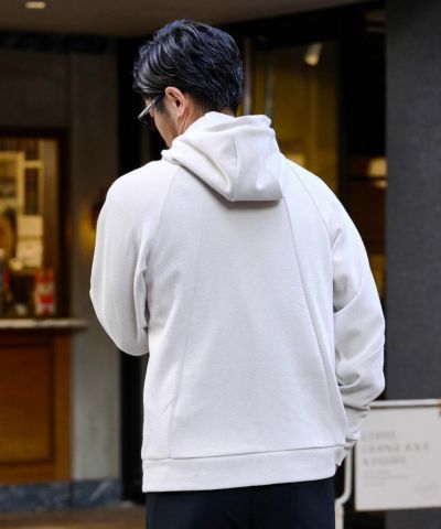 止水ジップパーカー / ホワイト【341027】