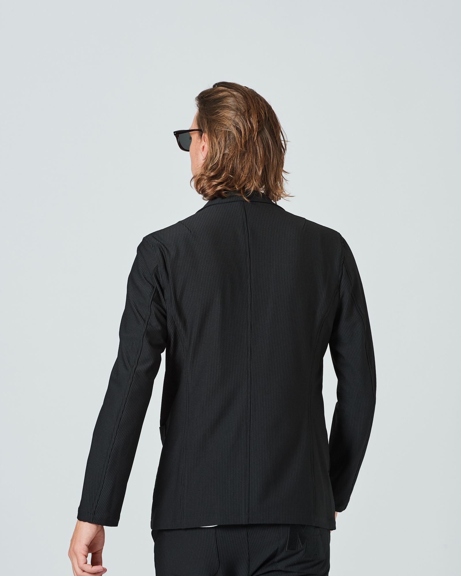 ACANTHUS x muta MARINE / muta  Stretch Seersucker Tailored JKT / シアサッカージャケット / BLACK / MA2401