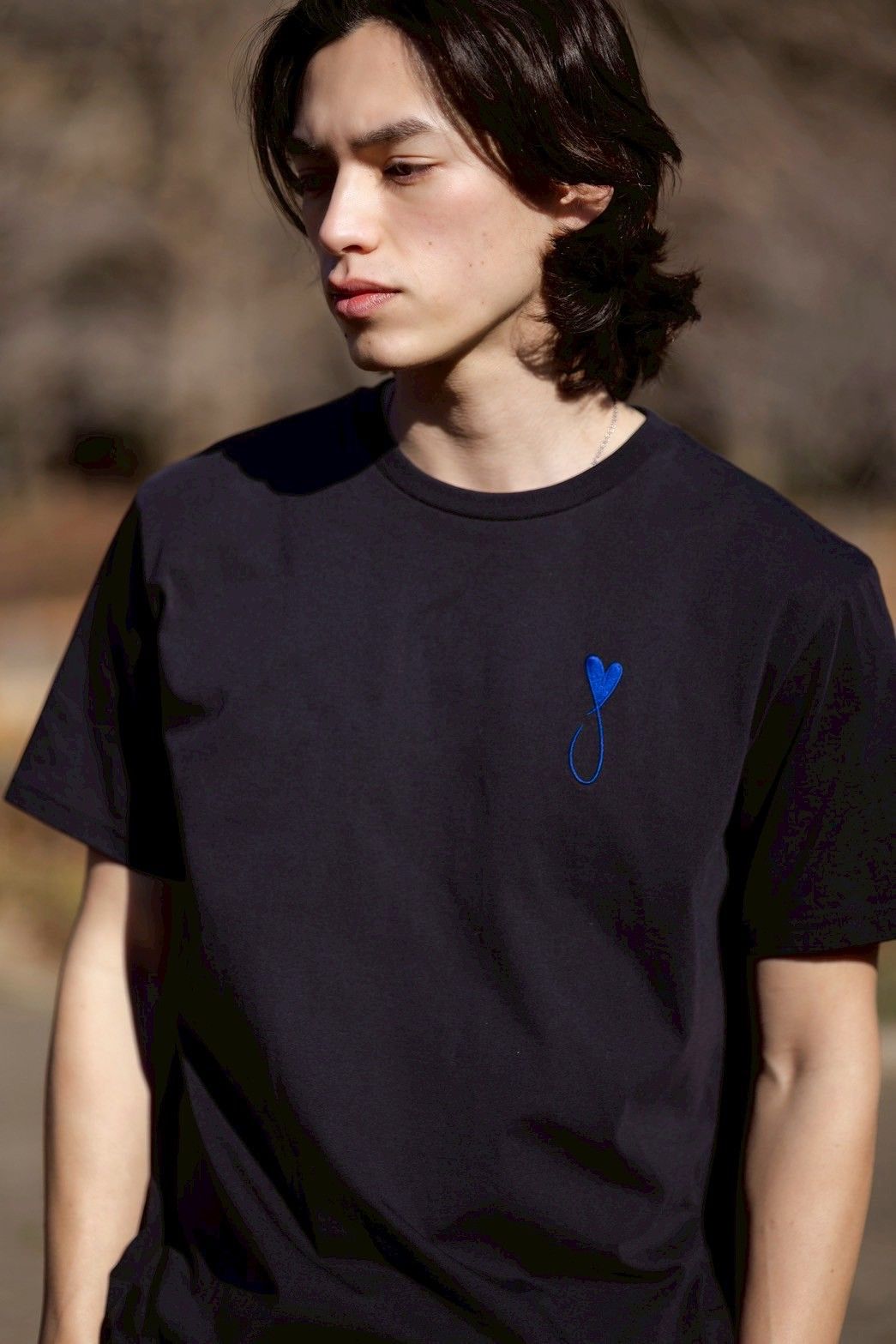 Tシャツ / Tiphanie / BLACK x ROYAL BLUE