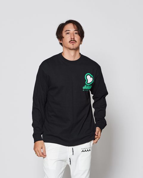 ☆先行予約販売2025年9月下旬～10月下旬頃入荷予定☆ ACANTHUS × muta MARINE / muta sweet muta L/S Tee / ロンT / BLACK 【MA2547】