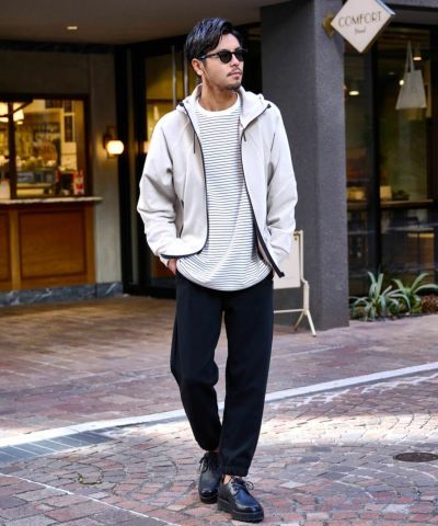 止水ジップパーカー / ホワイト【341027】