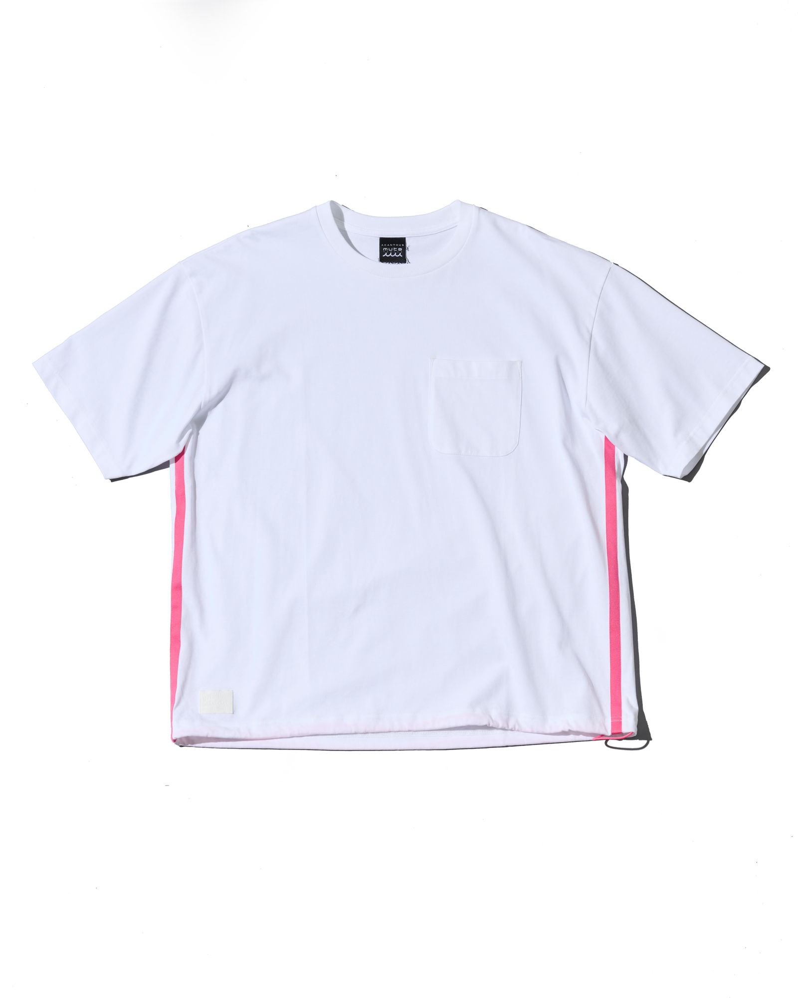 ☆先行予約☆muta MARINE × ACANTHUS  / ドローコード付きポケットTシャツ /  Drawstring Pocket Tee / WHITE【MA2724】