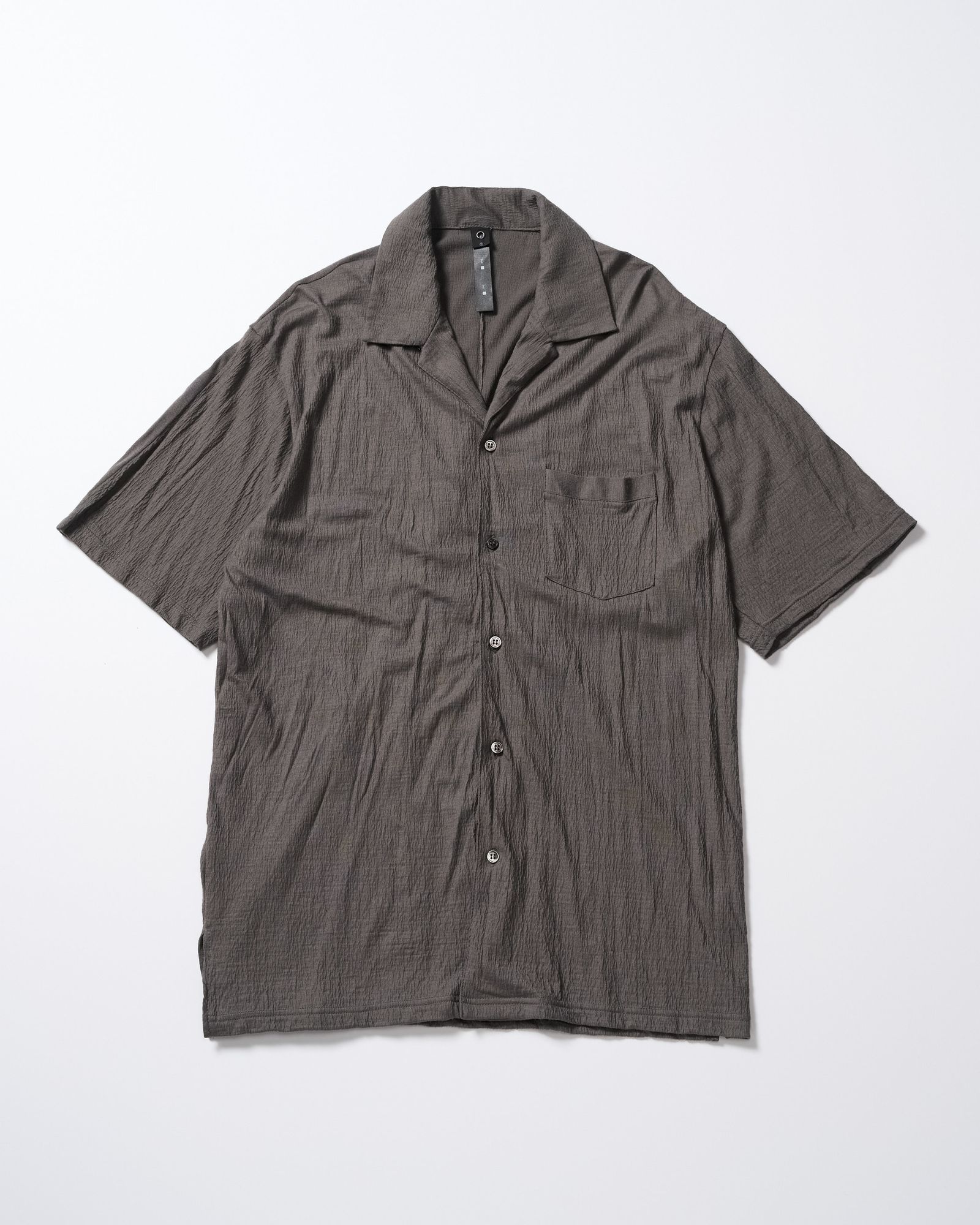 ☆先行予約☆ オープンカラーシャツ /  ex.comfy wool open collar shirt / STEAL GRAY[4910 wn08i]