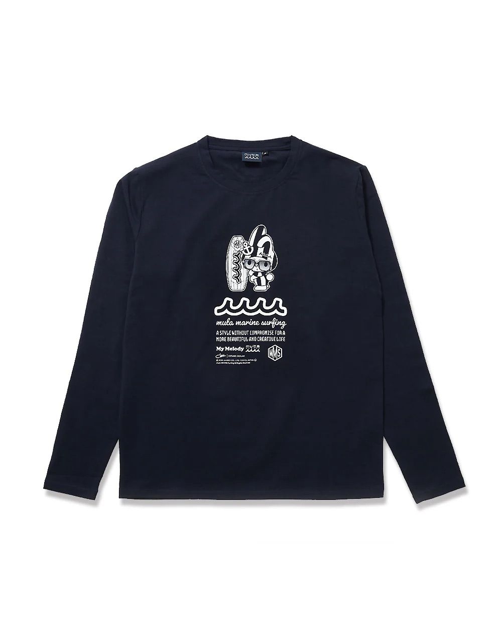 My Melody × muta MARINE SURFING ストレッチロングスリーブTシャツ / ネイビー [MMMP-434771] ⭐︎3月5日より随時出荷⭐︎