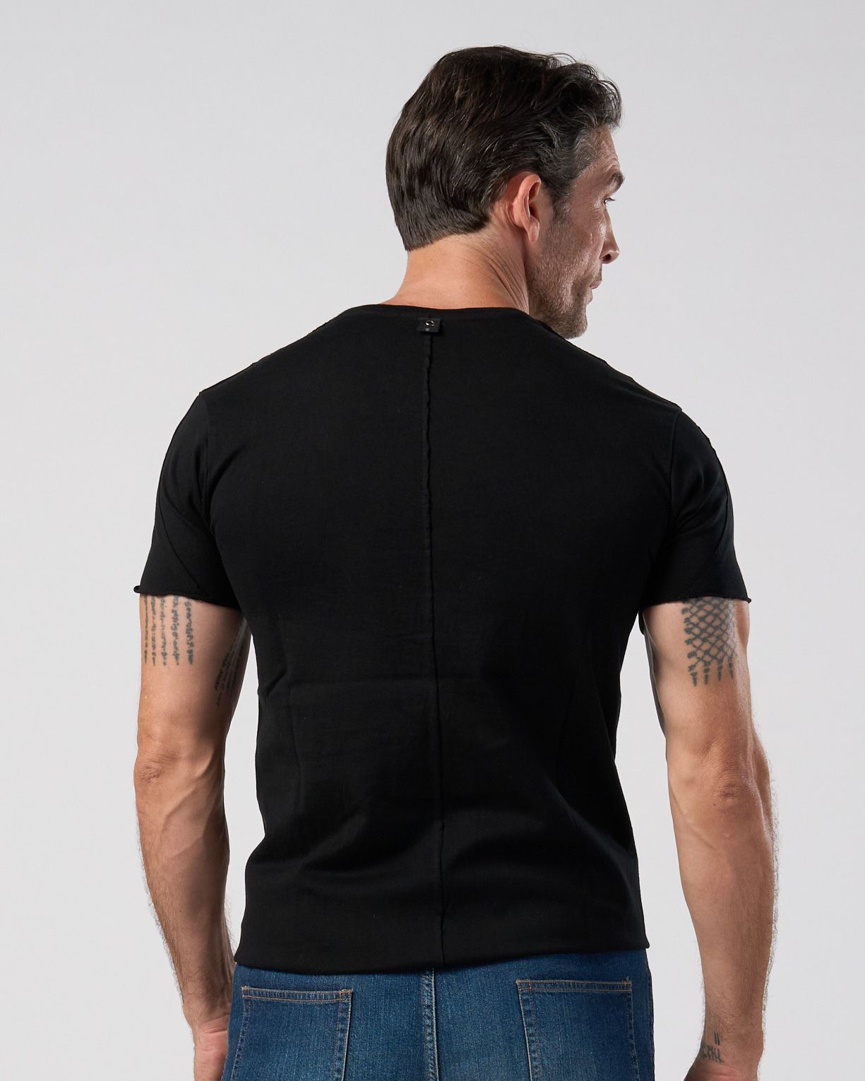 ☆先行予約☆ wjk  / スリムカットオフクルーネック半袖Tシャツ / slim cut-off crew-neck S/S / deep black【7003 js01k】