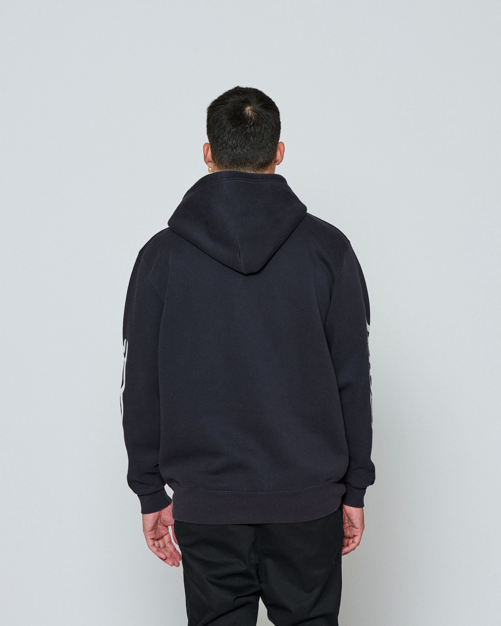 ☆先行予約☆ muta MARINE × ACANTHUS /アームプリントフーディー /パーカー / Arm Print Hooded Sweatshirt / NAVY 【MA2657】