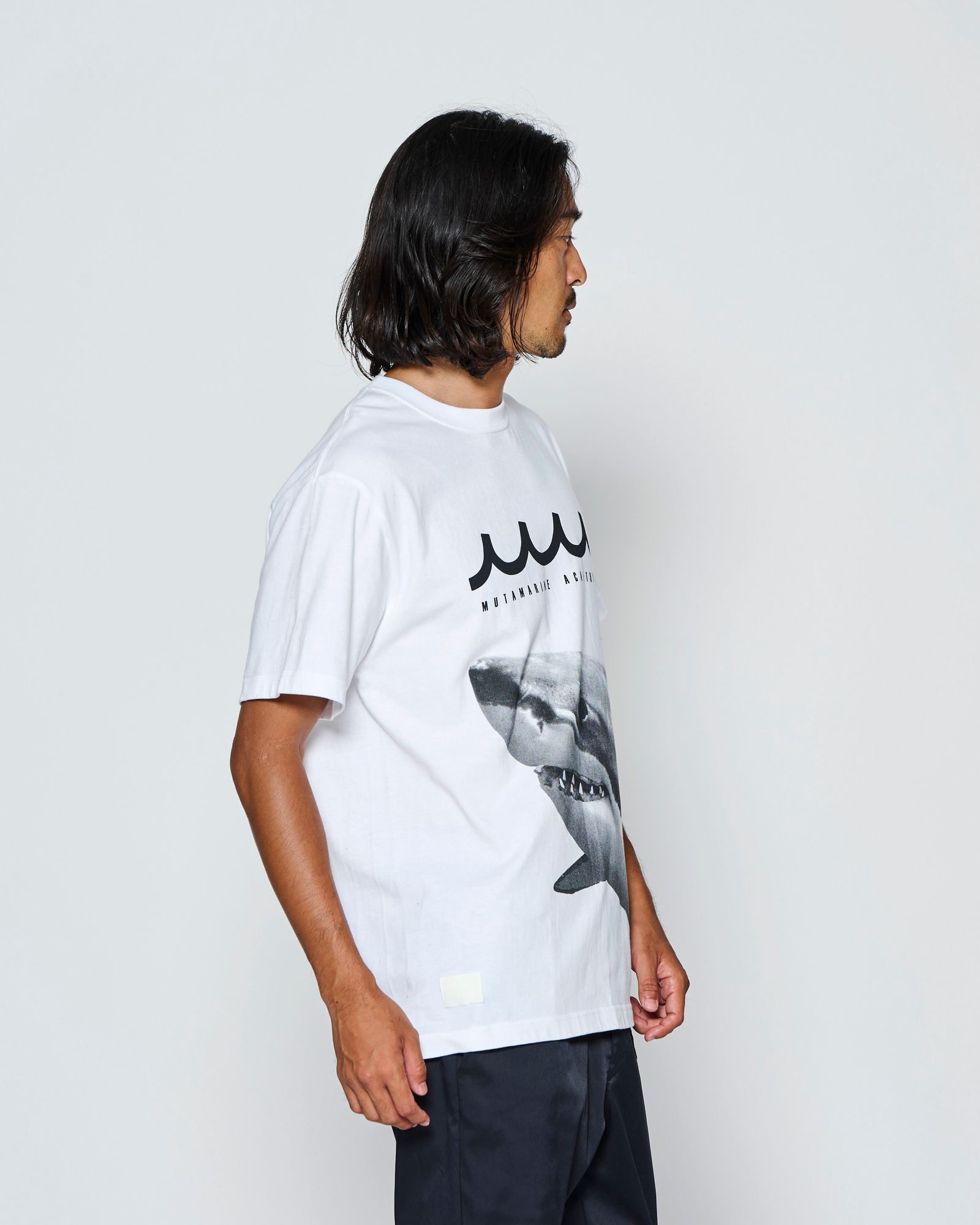 ☆先行予約☆muta MARINE × ACANTHUS  / シャークTシャツ /  Shark Tee / WHITE【MA2717】