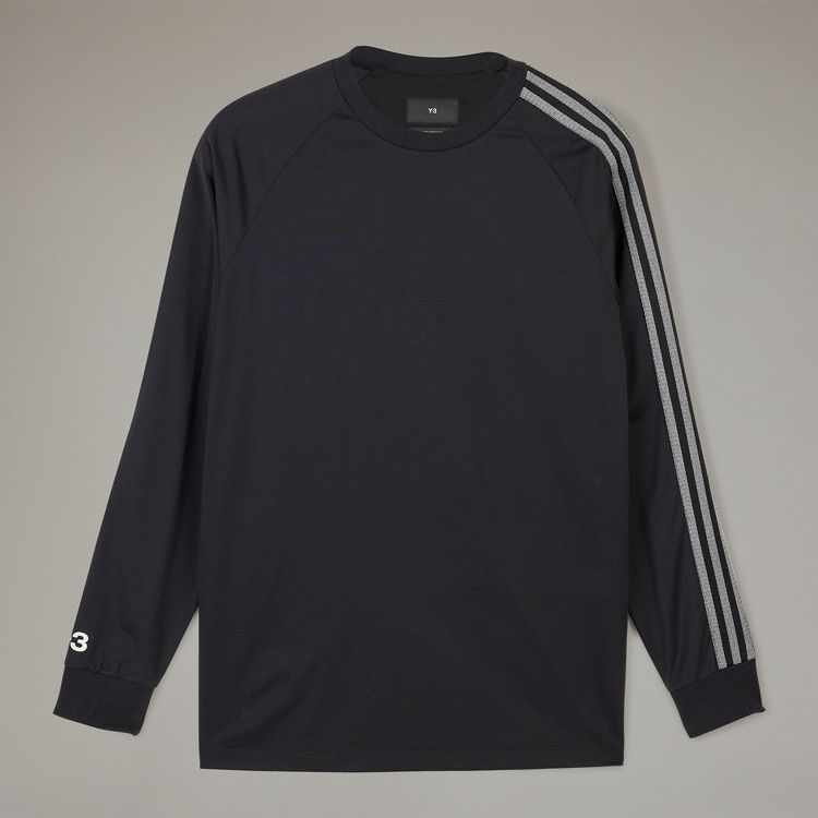 Y-3 - 3ストライプスロングスリーブTシャツ / 3S LS TEE / BLACK+OFF