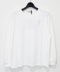 ラインストーン『7』 L/S Tシャツ / ロンT / ホワイト [UC52-N544]