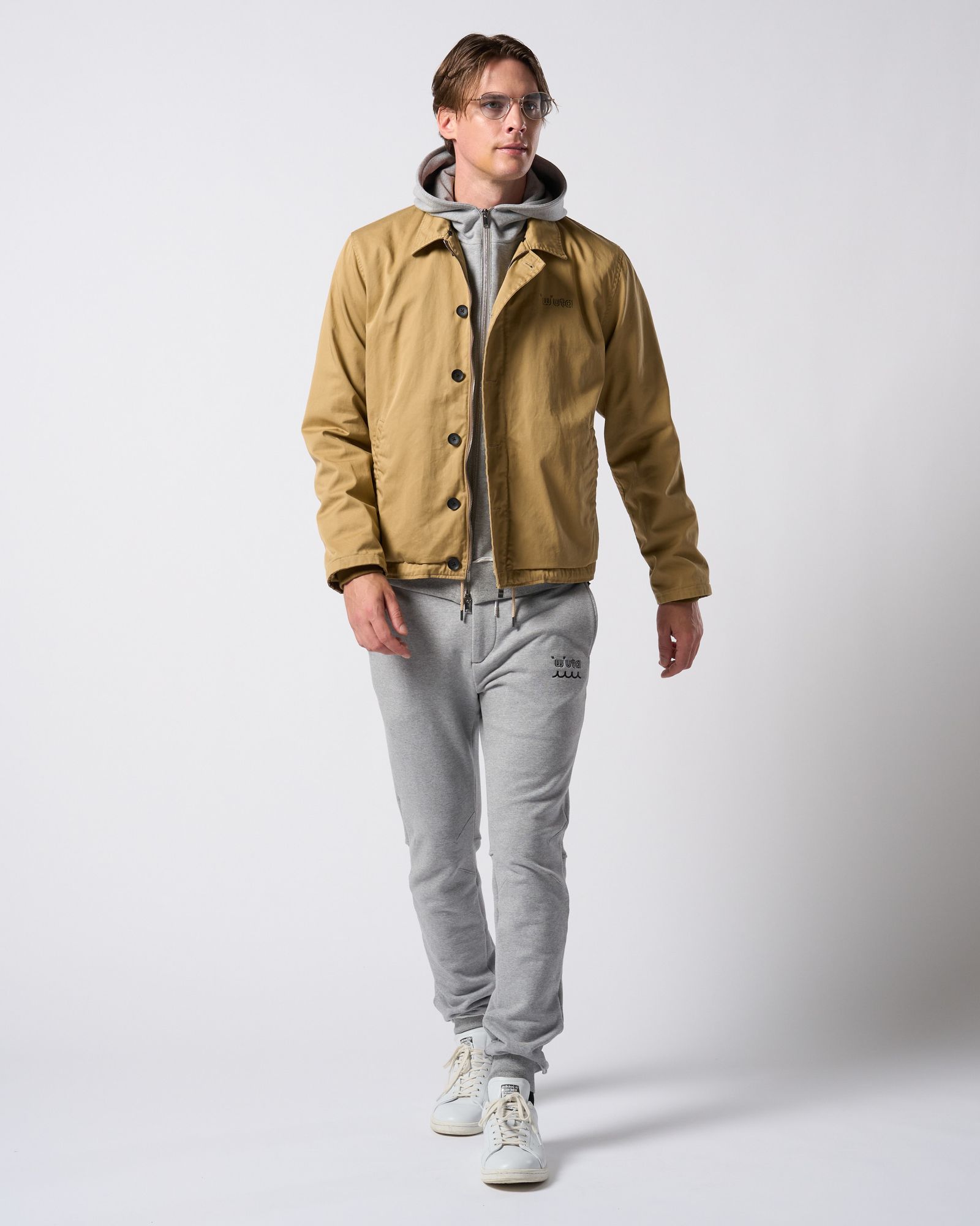 ☆先行予約☆ muta × wjk  / 高密度ストレッチ裏毛リブスウェットパンツ / super urake zip-up parka / T.GRAY [206 mw07j]