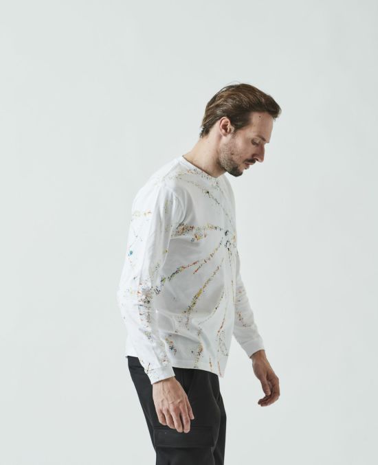 スパイラル スプラッシュ ロングスリーブTシャツ / Spiral Splash L/S Tee /  WHITE 【CT2311】