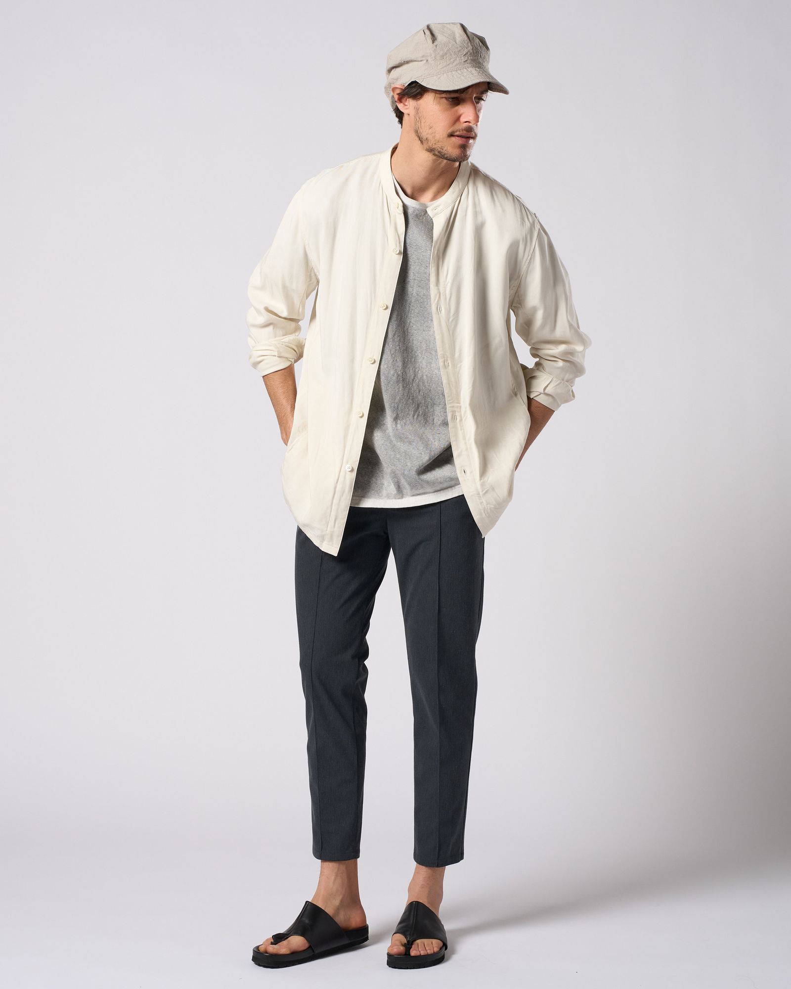 ☆先行予約☆ muta × wjk  / ピンタック イージースラックス / smart pin-tuck slacks  / CHARCOAL [501 mw01i]