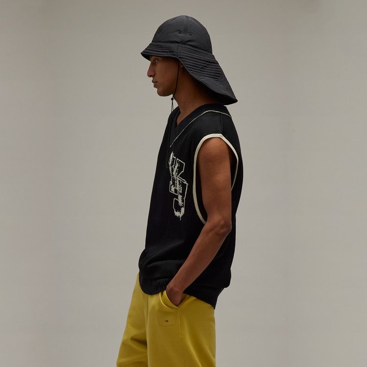 Y-3 - ロゴ ニット ベスト / Y-3 LOGO KNIT VEST / BLACK/OFF WHITE